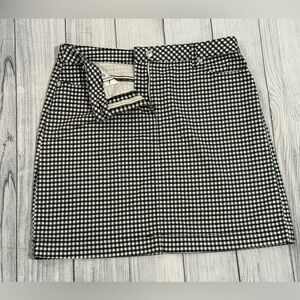 Talbots Black & White Gingham Mini Skirt - Classic Preppy Style/size 14P